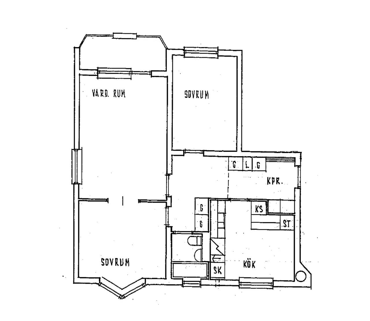 Floor plan for Fyrskeppsvägen 45