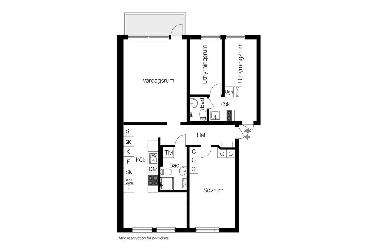 Planritning för Blixtgatan 4