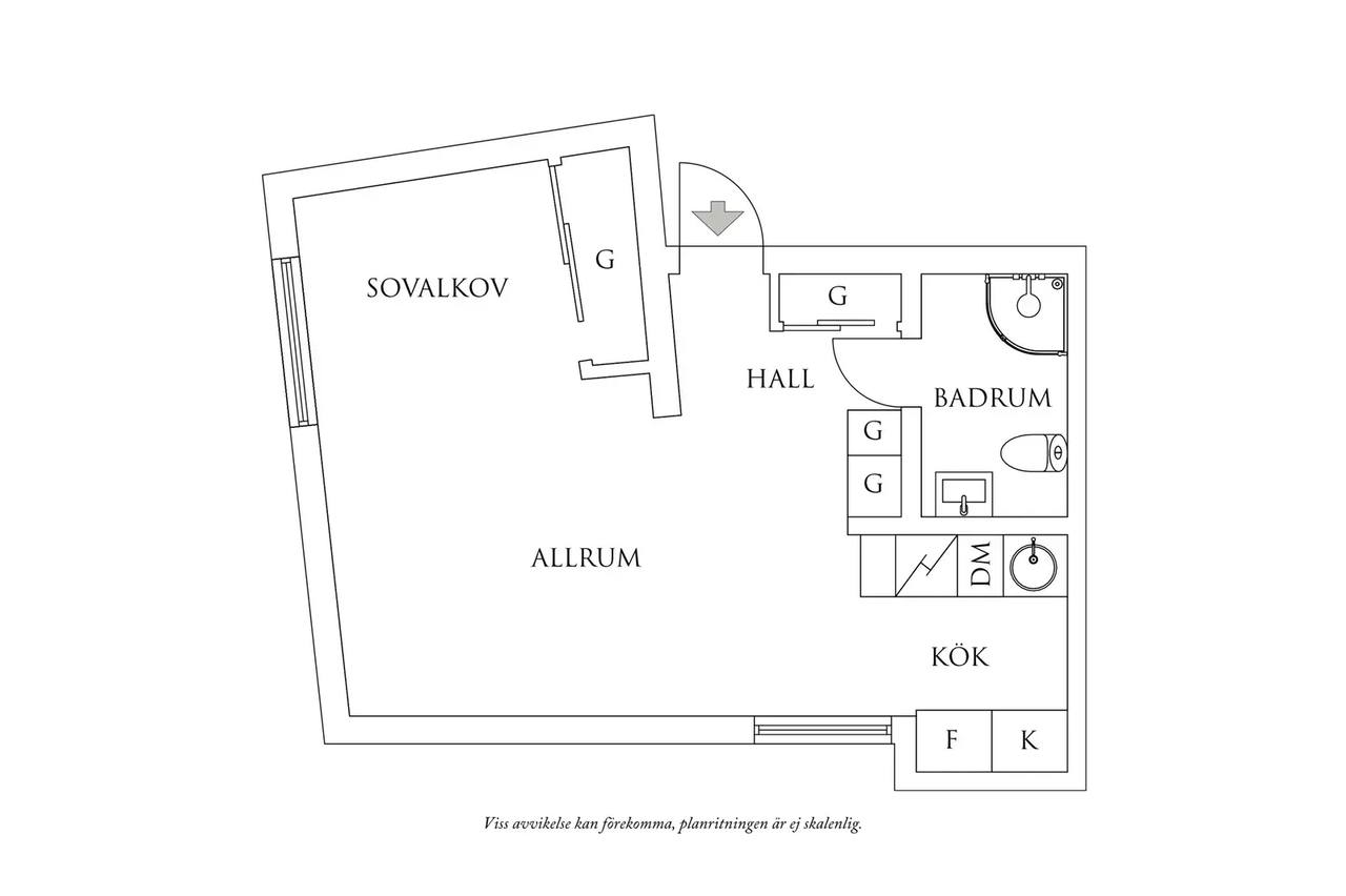 Floor plan for Viktoriagatan 38