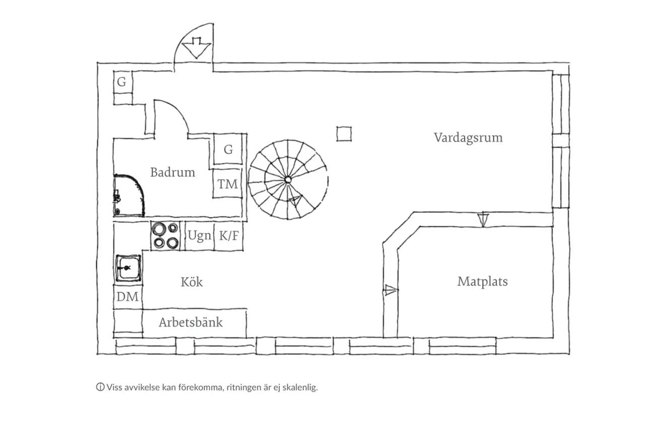 Floor plan for Lasarettsgatan 6
