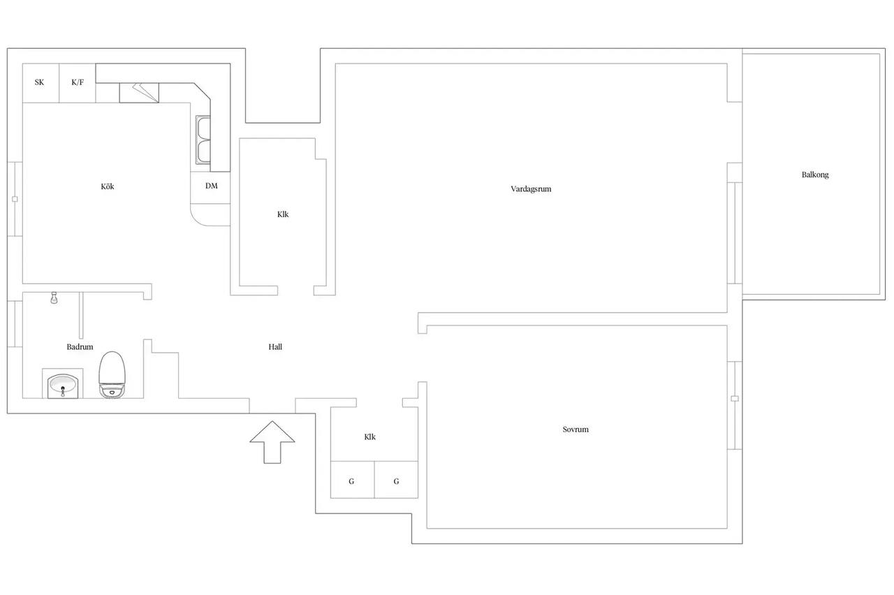 Floor plan for Slättadammsgatan 7D