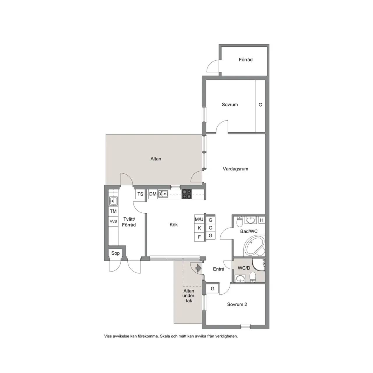 Floor plan for Marsgatan 24