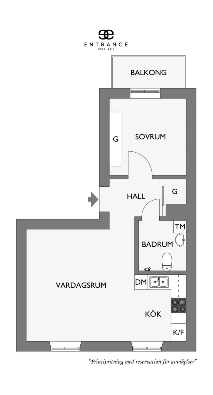 Floor plan for Köpmansgatan 2