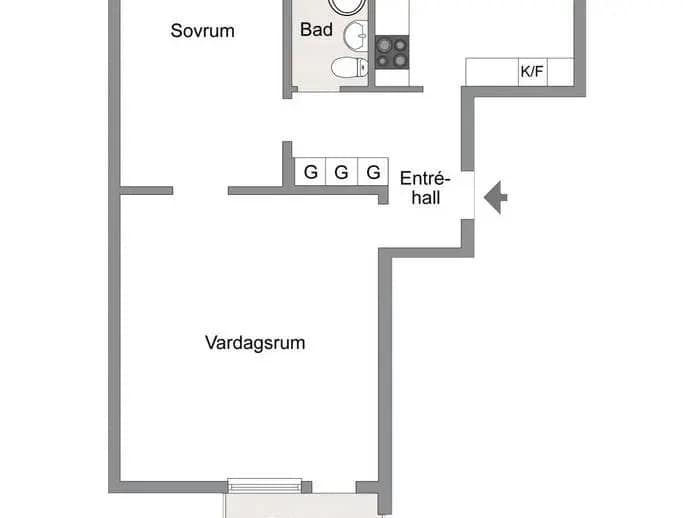 Floor plan for Kirunagatan 48