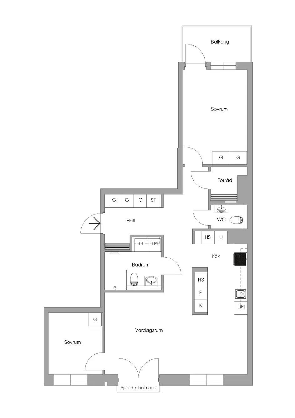 Planritning för Järntorgsgatan 4