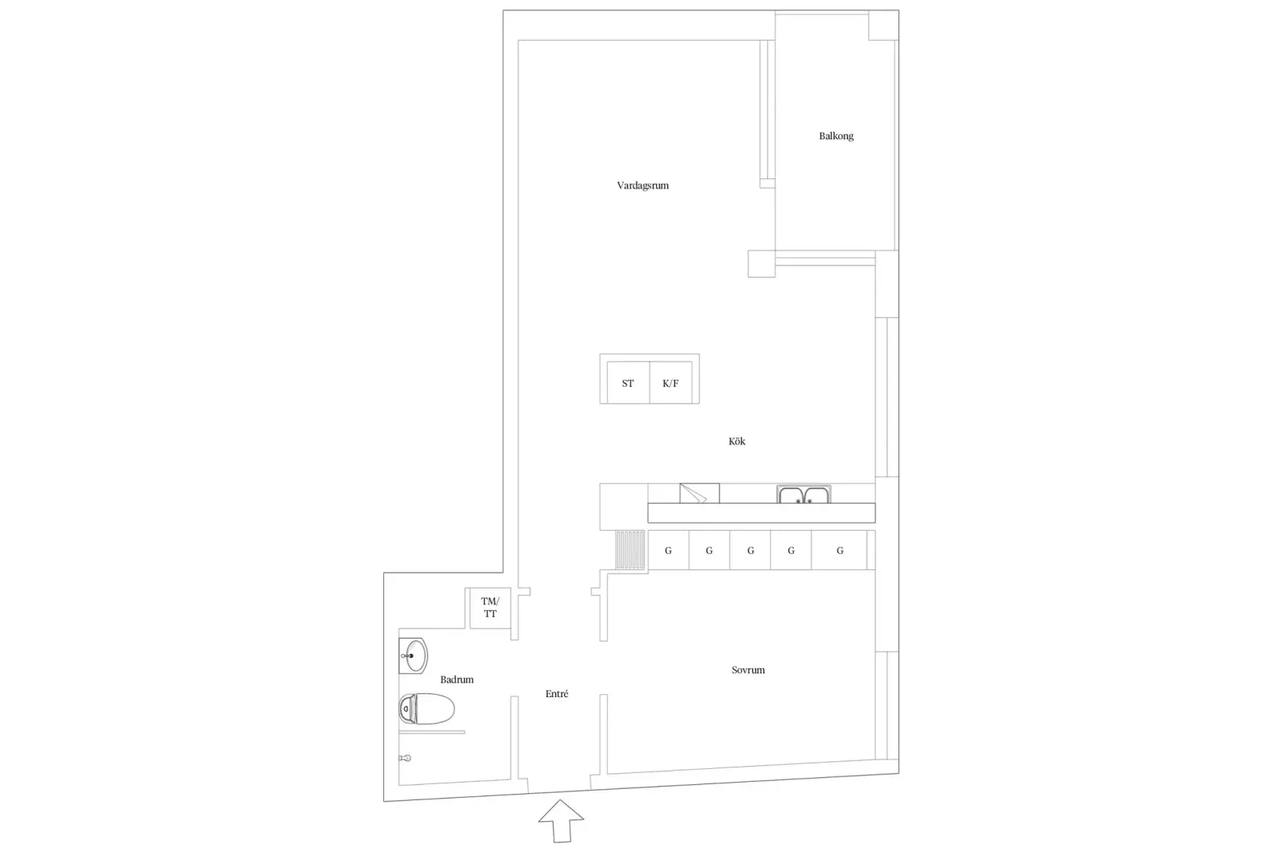 Floor plan for Barken Beatrices gata 16