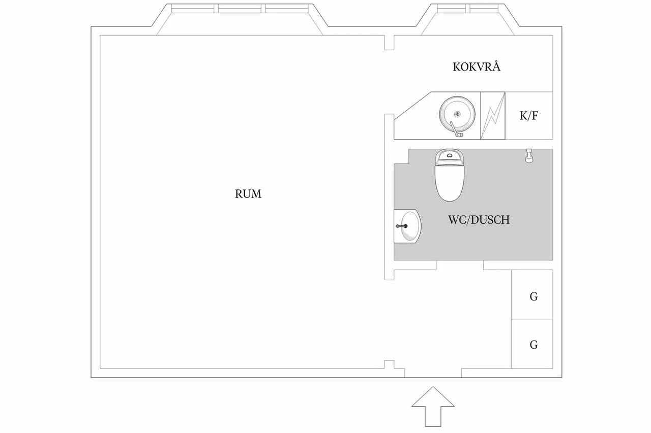 Floor plan for Walleriusgatan 4