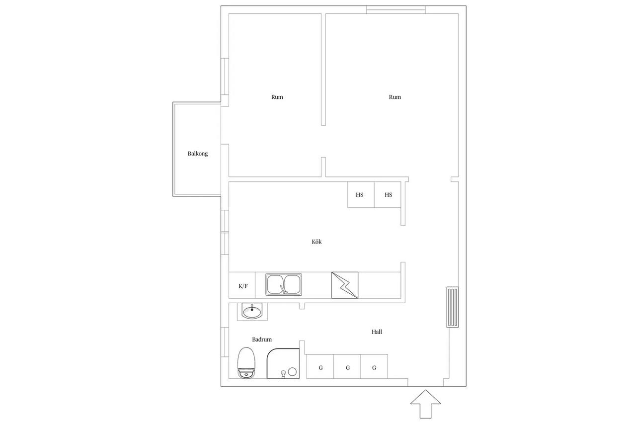 Floor plan for Ahrenbergsgatan 13C