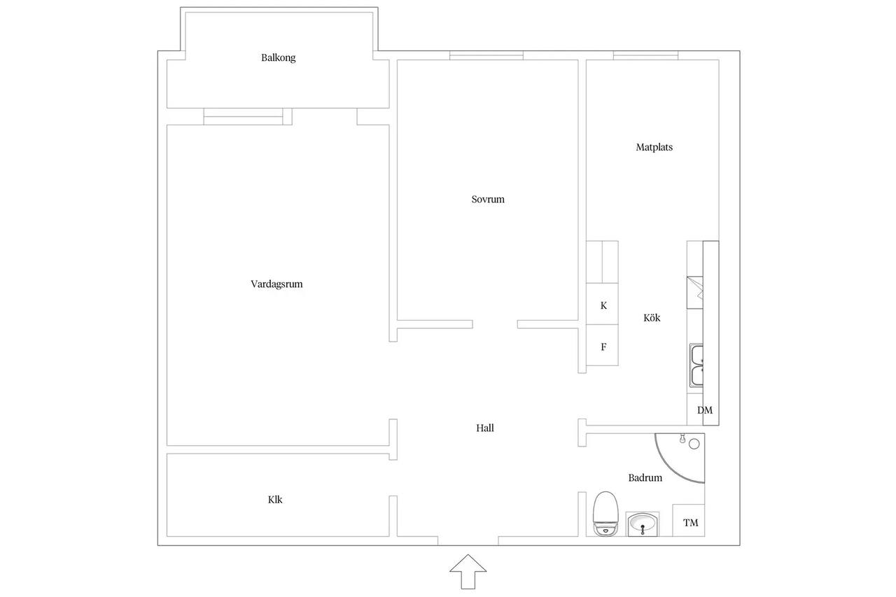 Planritning för Övre Fogelbergsgatan 4
