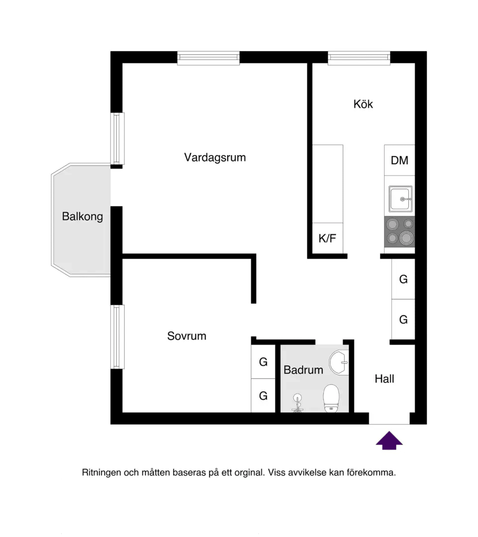 Floor plan for Fågelsången 2A
