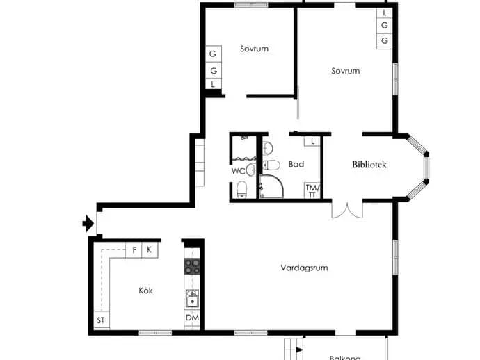 Floor plan for Karl Gerhards Väg 23A