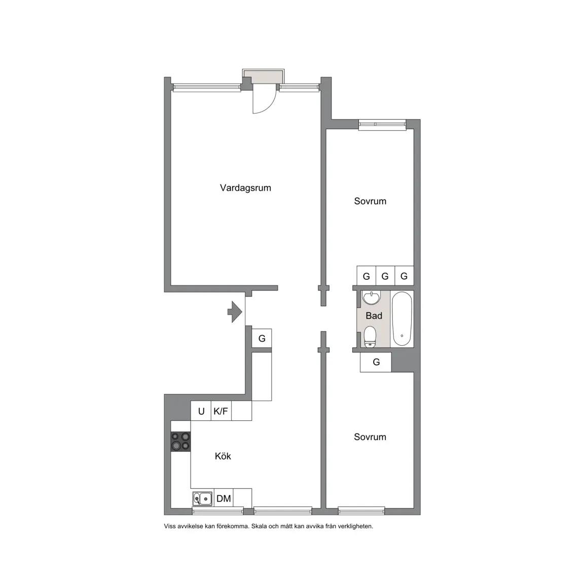 Floor plan for Upplandsgatan 30, 5tr