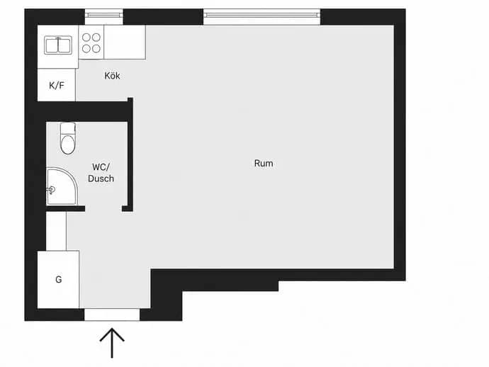 Floor plan for Forsskålsgatan 16