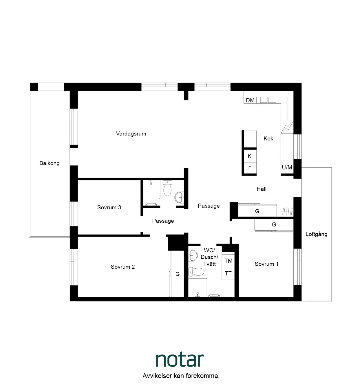 Floor plan for Honnörsgatan 5