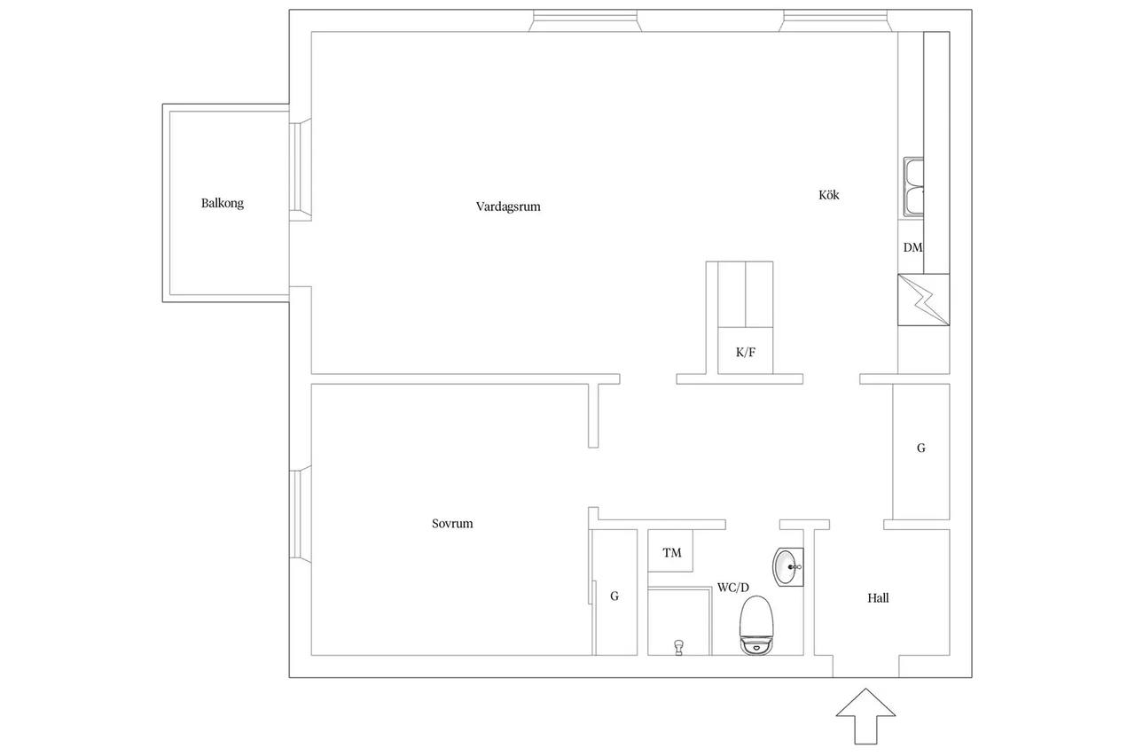 Floor plan for Hägernäsvägen 2