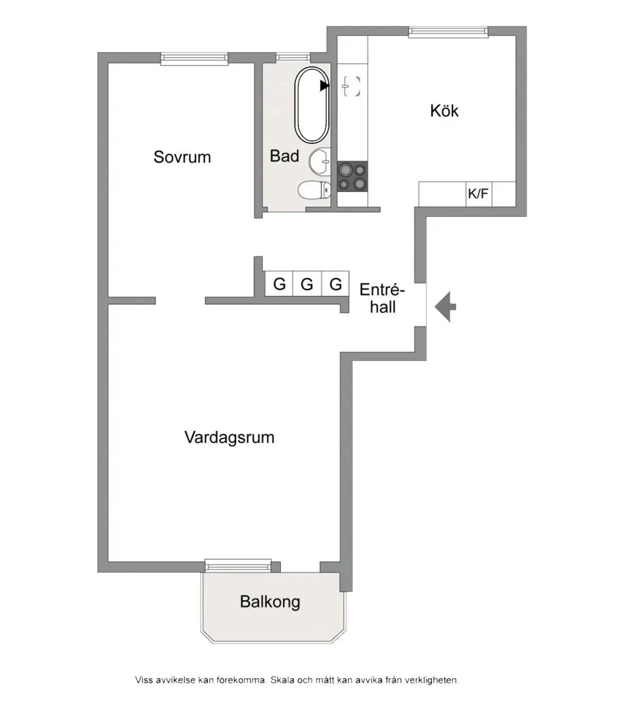 Floor plan for Kirunagatan 48