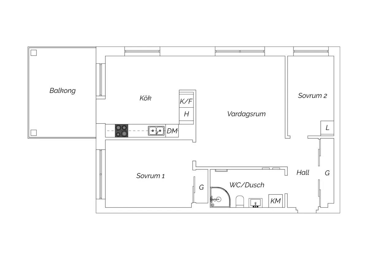 Floor plan for Olles gata 8