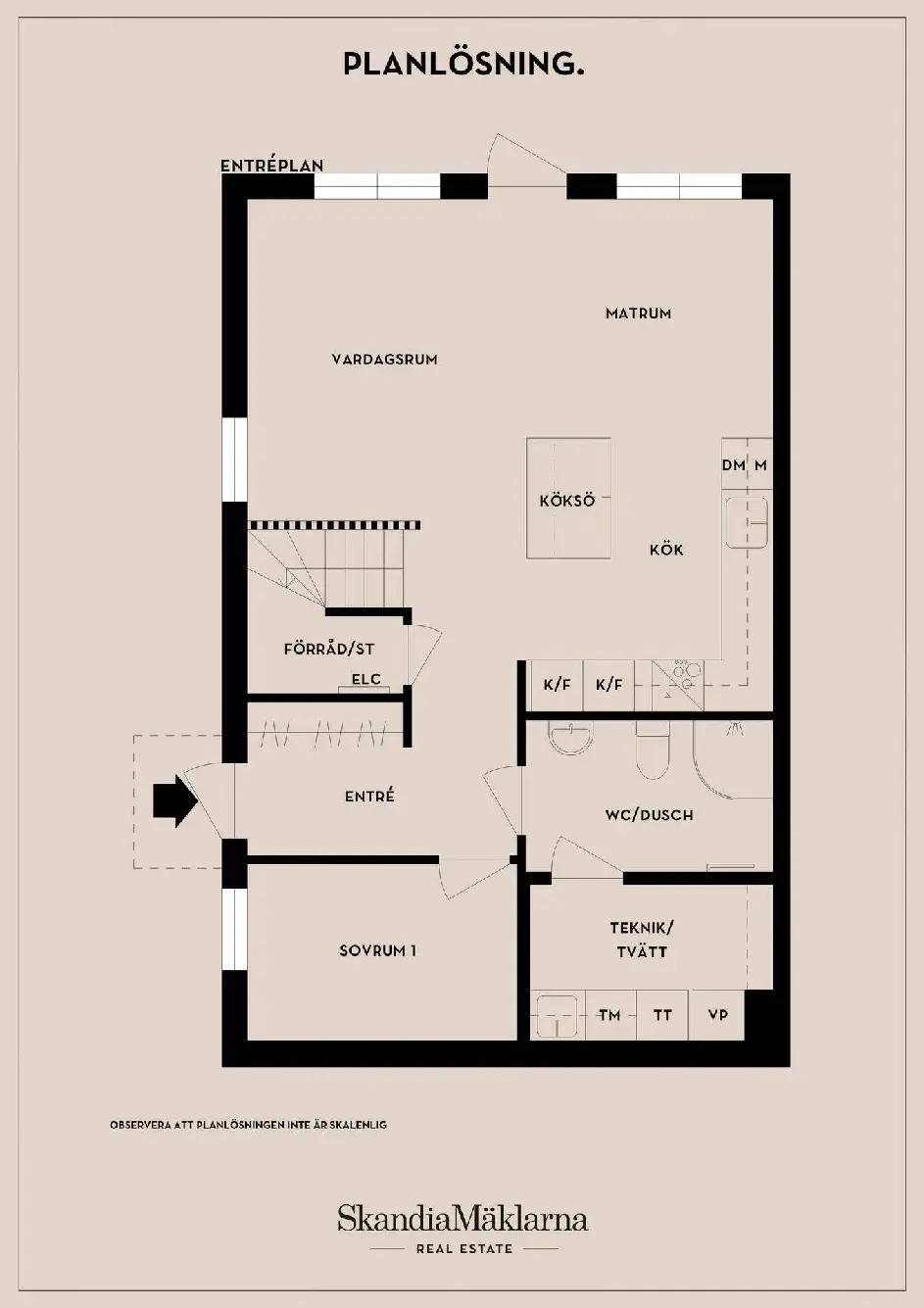 Floor plan for Nyskogavägen 4