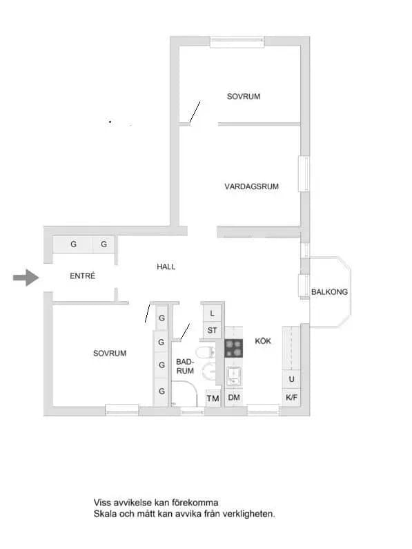 Planritning för Arrendatorsvägen 6a