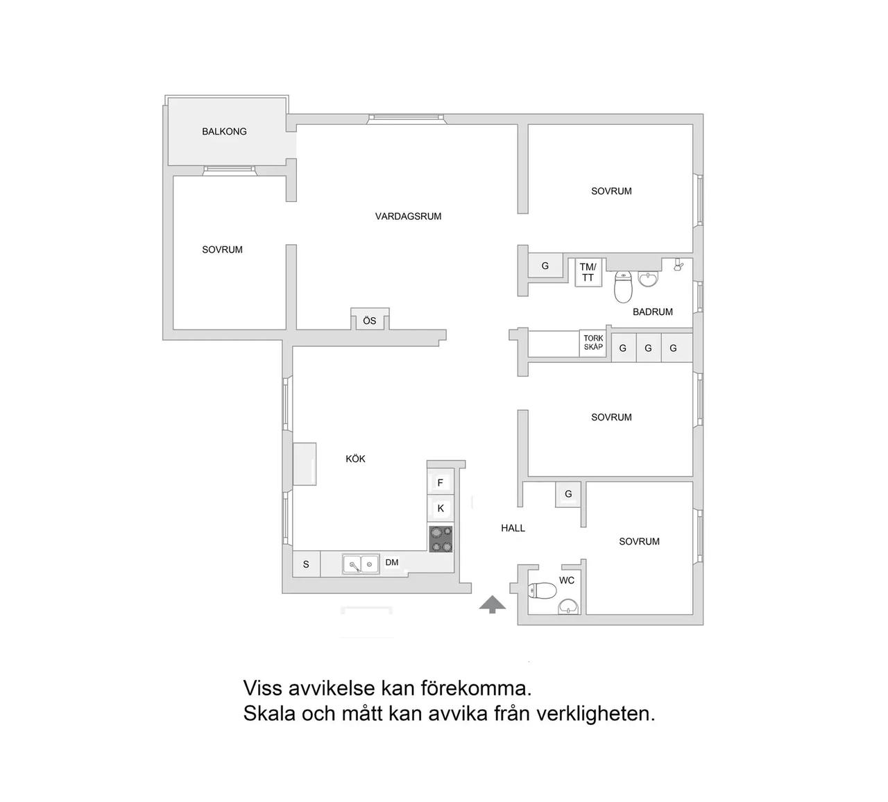 Floor plan for Järnlundsvägen 8