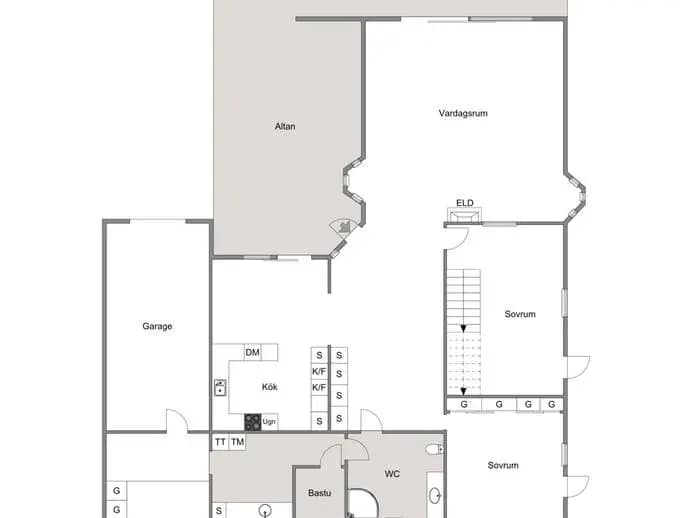 Floor plan for Blåhakegatan 6
