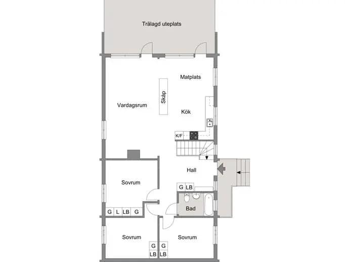Floor plan for Gärdsviksvägen 90