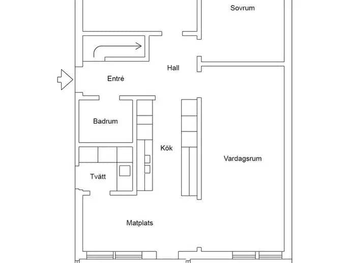Planritning för Nyponvägen 3