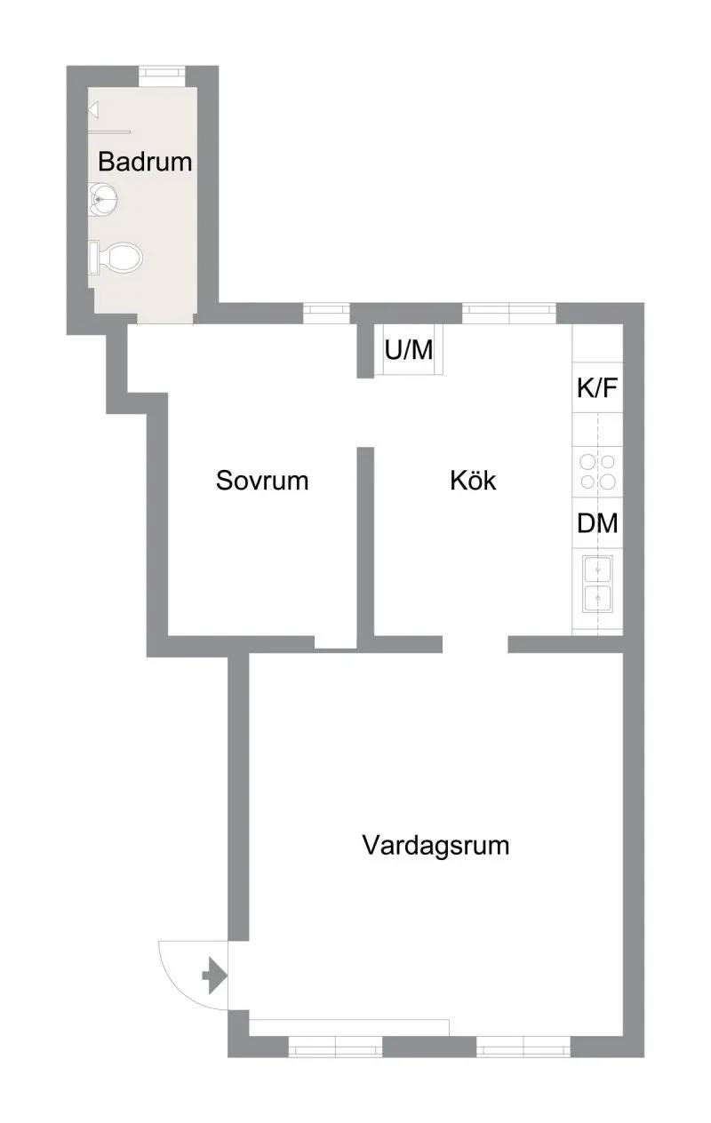 Planritning för Nygatan 18