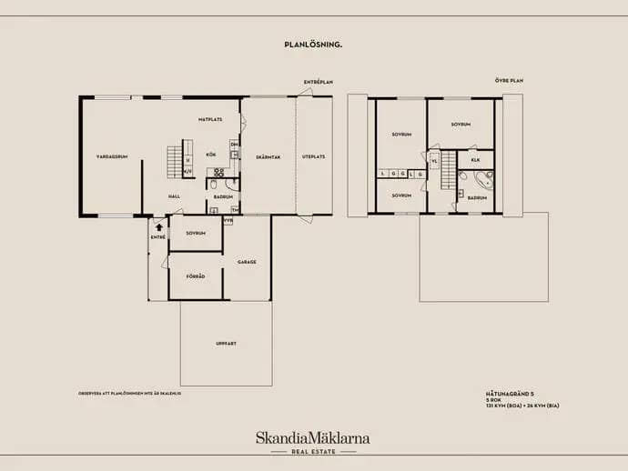 Planritning för Håtunagränd 5