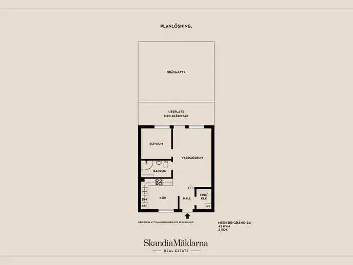 Planritning för Merkurigränd 24