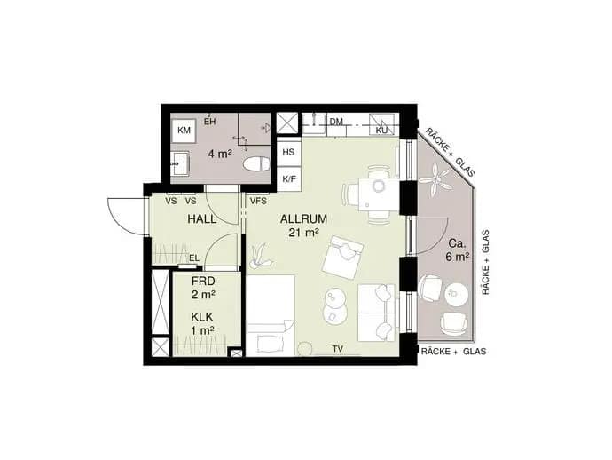 Floor plan for Max Sievertsgatan 1