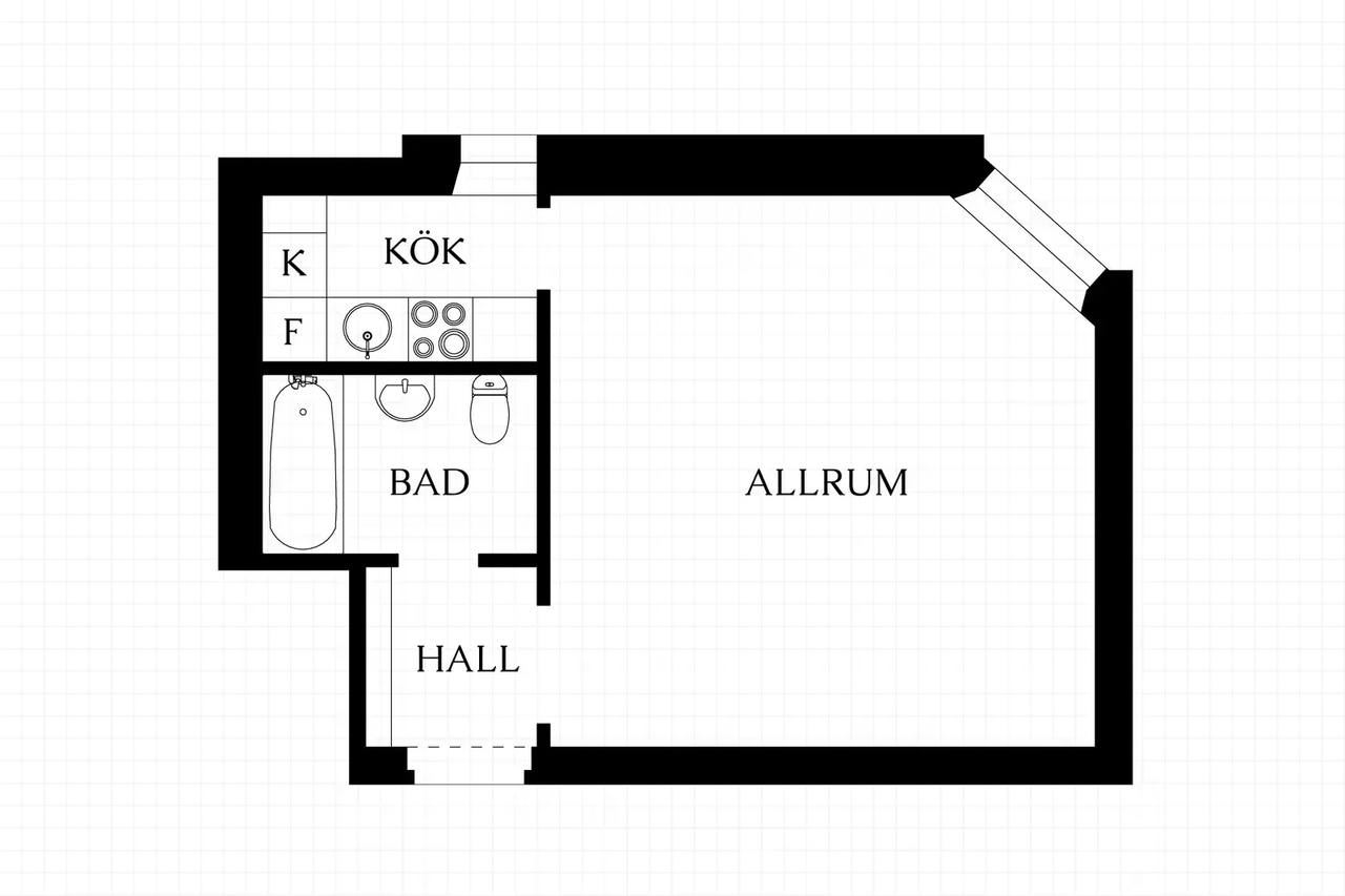 Floor plan for Folkungagatan 128