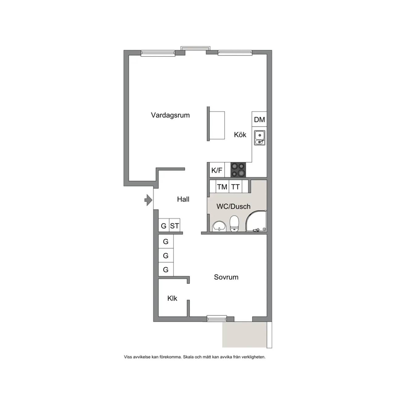Floor plan for Vingårdsgatan 7