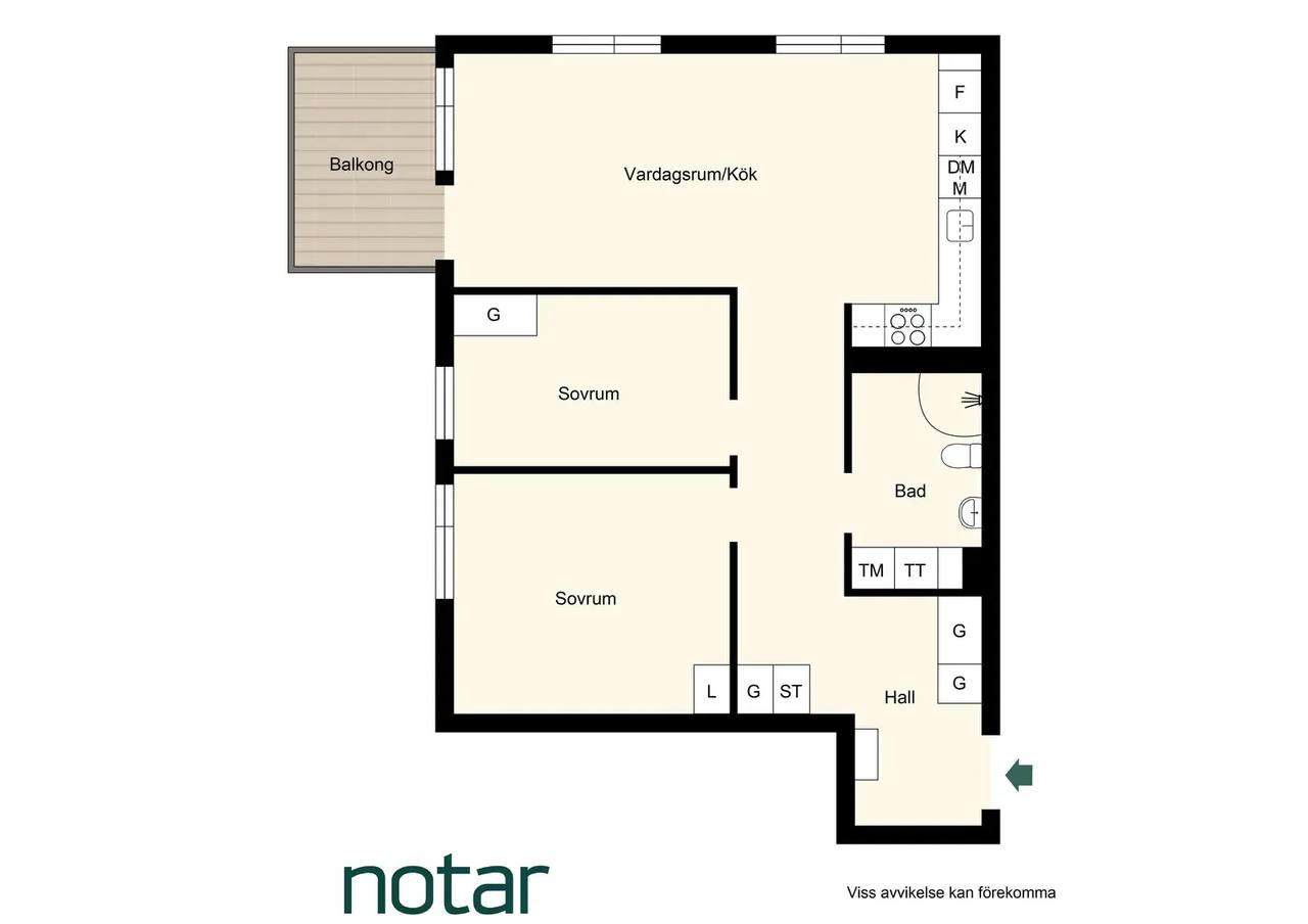 Floor plan for Brotorpsvägen 4
