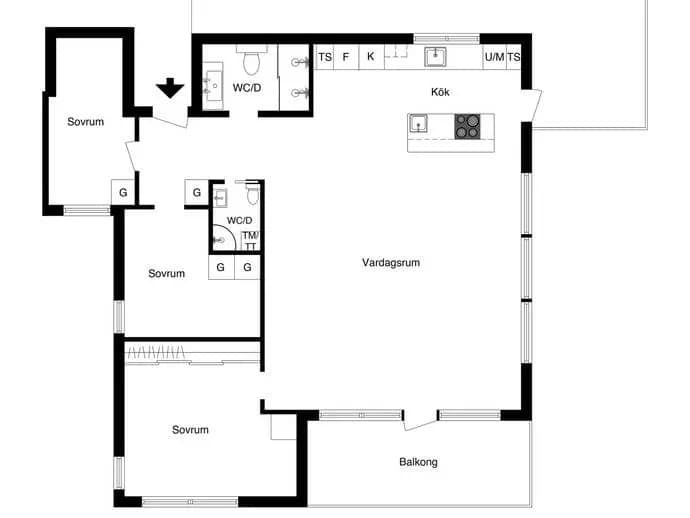 Planritning för Invernessvägen 18