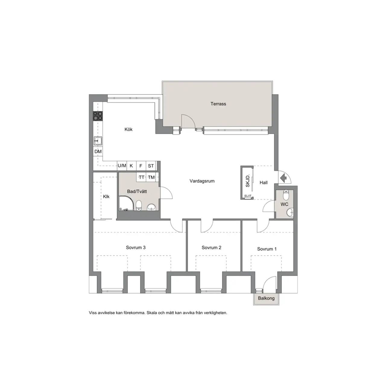 Floor plan for Silvergatan 5