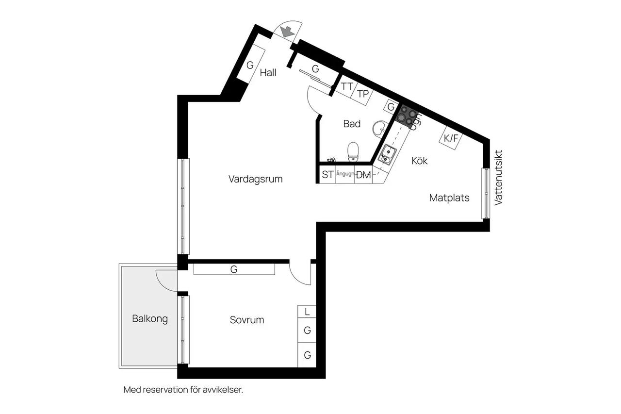 Planritning för Midskeppsgatan 23