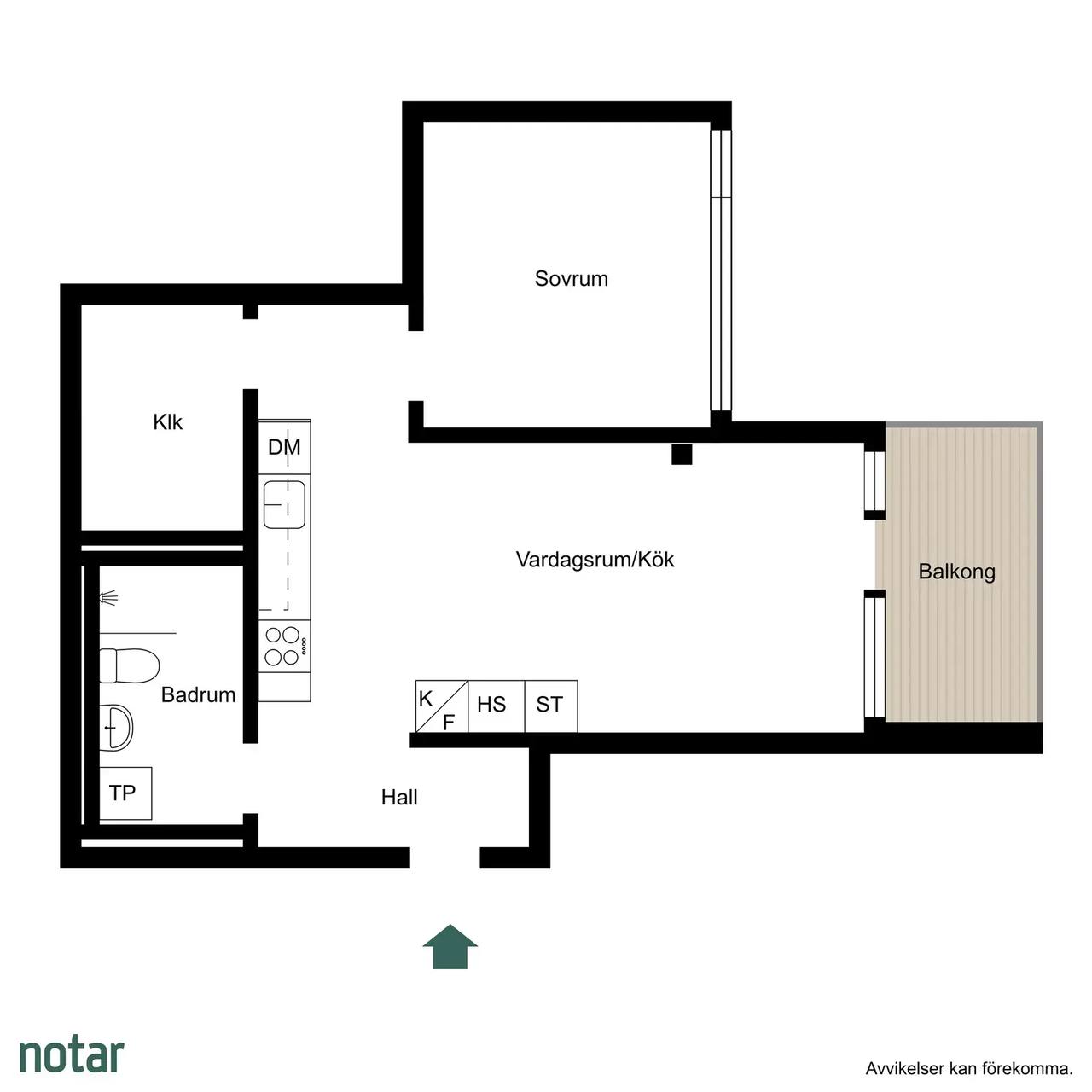 Floor plan for Sandhamnsgatan 75D