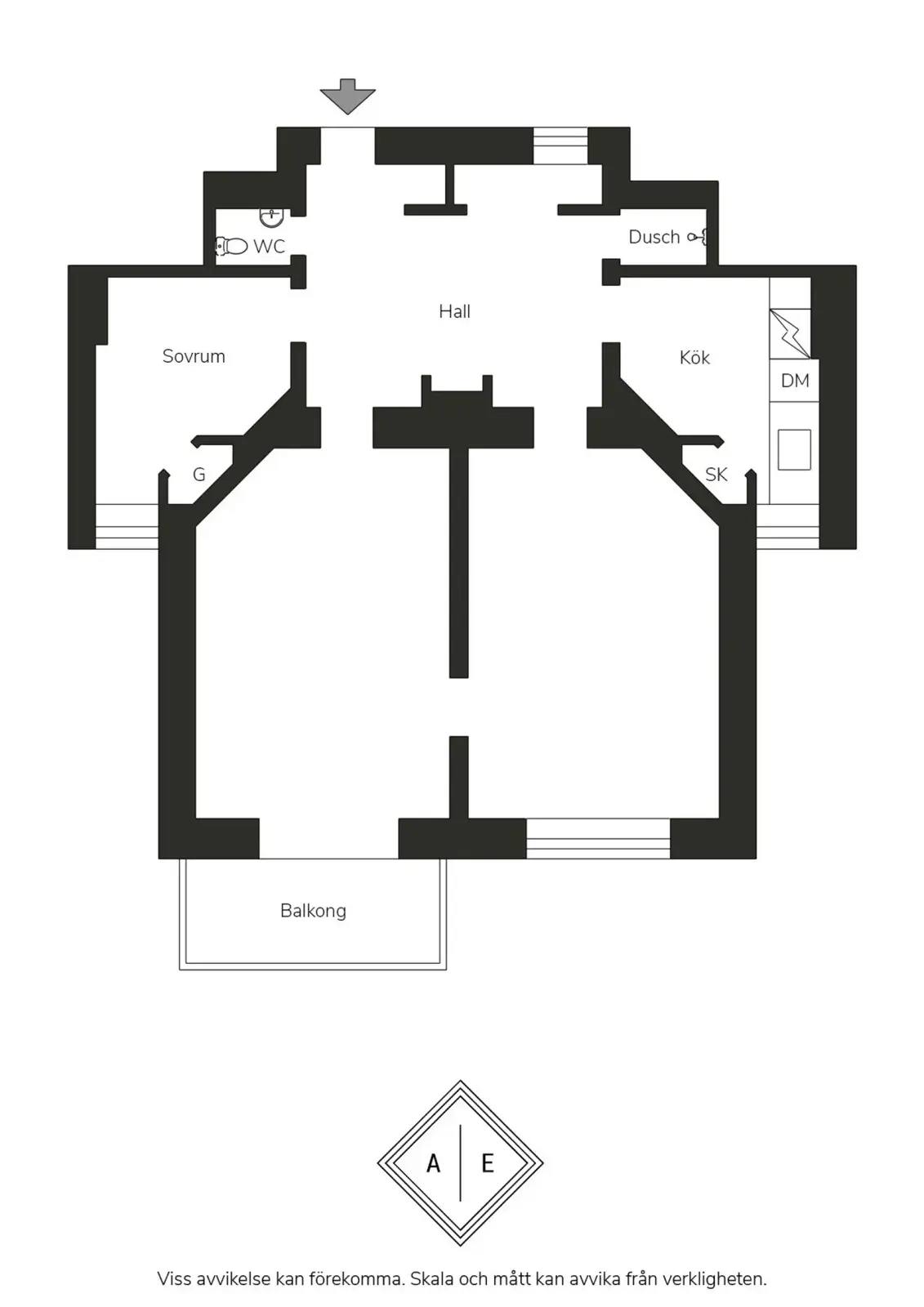 Planritning för Karlbergsvägen 78