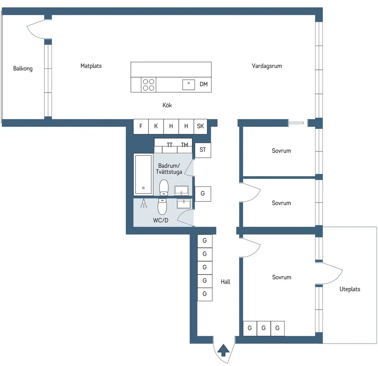 Floor plan for Tollarevägen 53