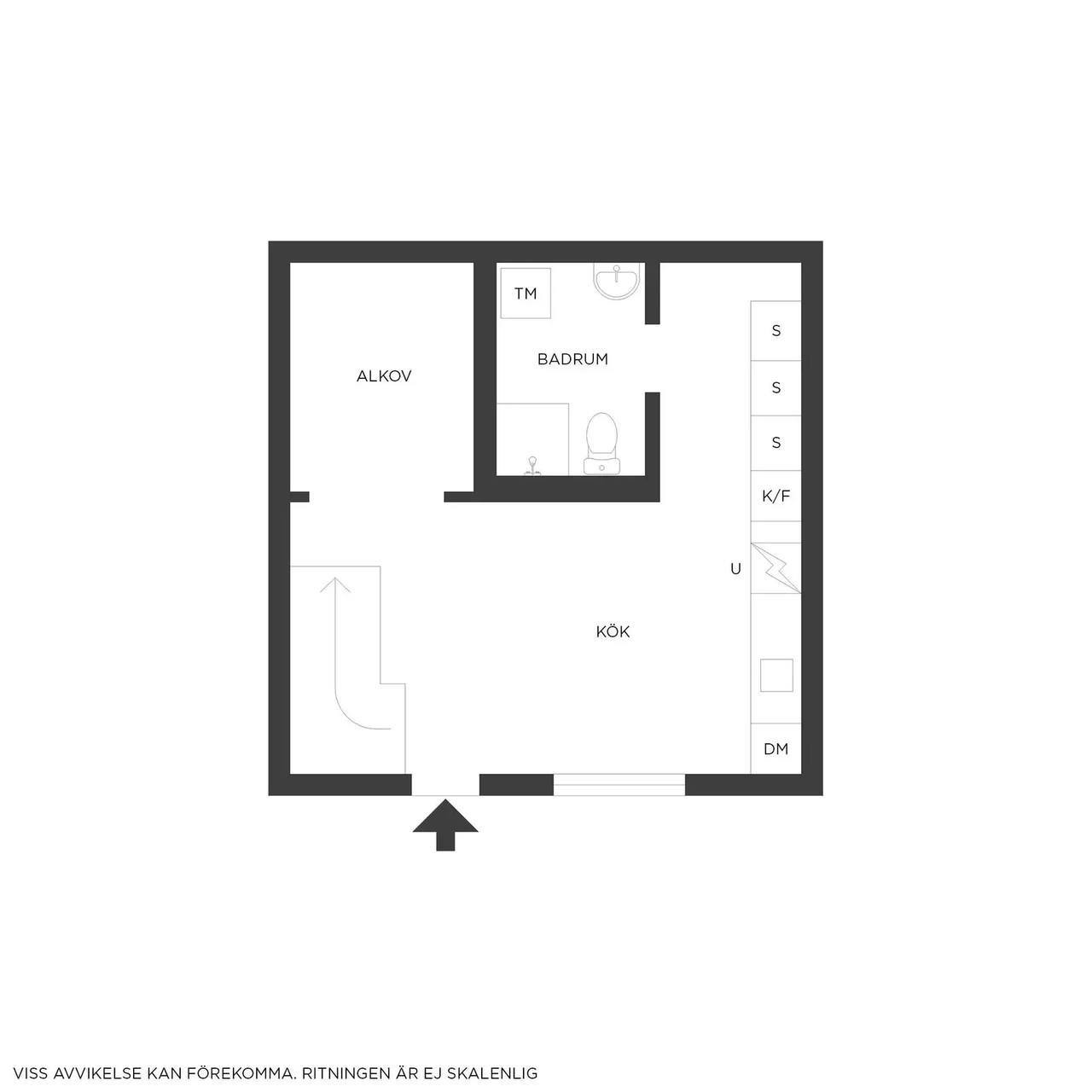 Floor plan for Ebbe Lieberathsgatan 16C