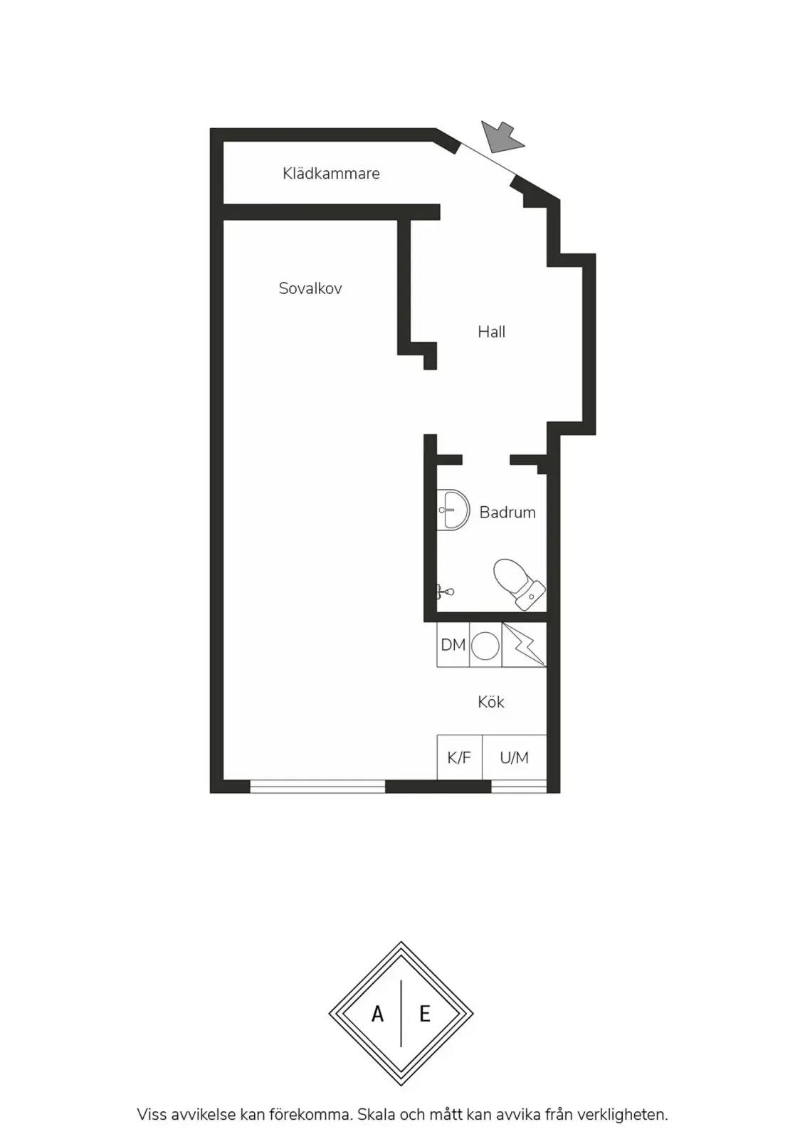 Floor plan for Ola Hanssonsgatan 7