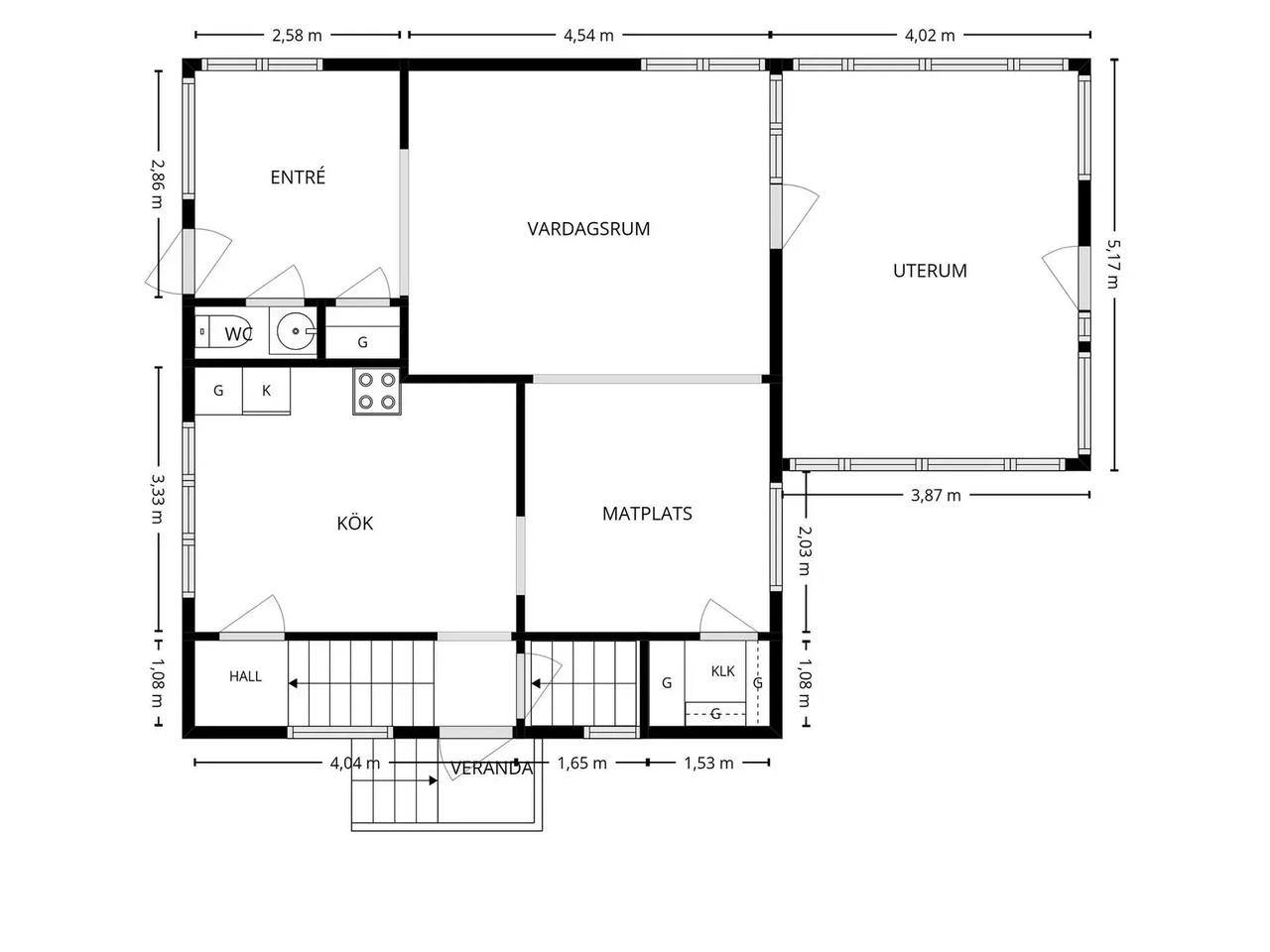 Floor plan for Sjödalsvägen 32