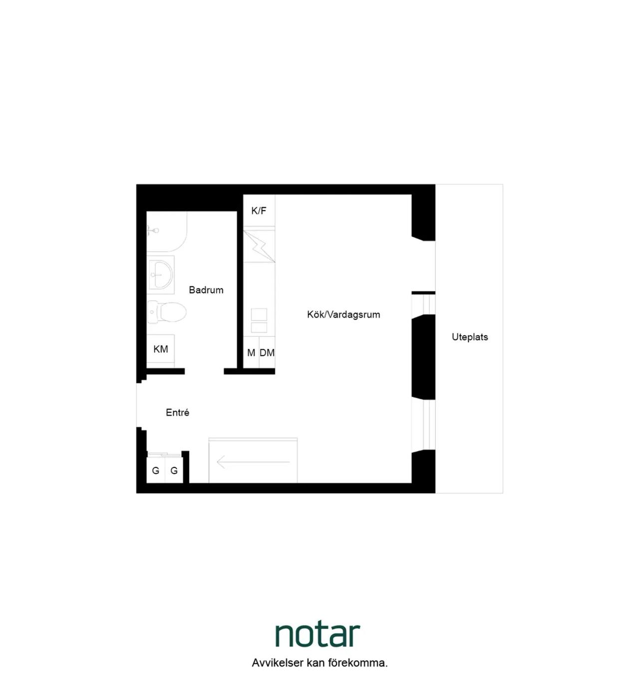 Floor plan for Drevergatan 1B
