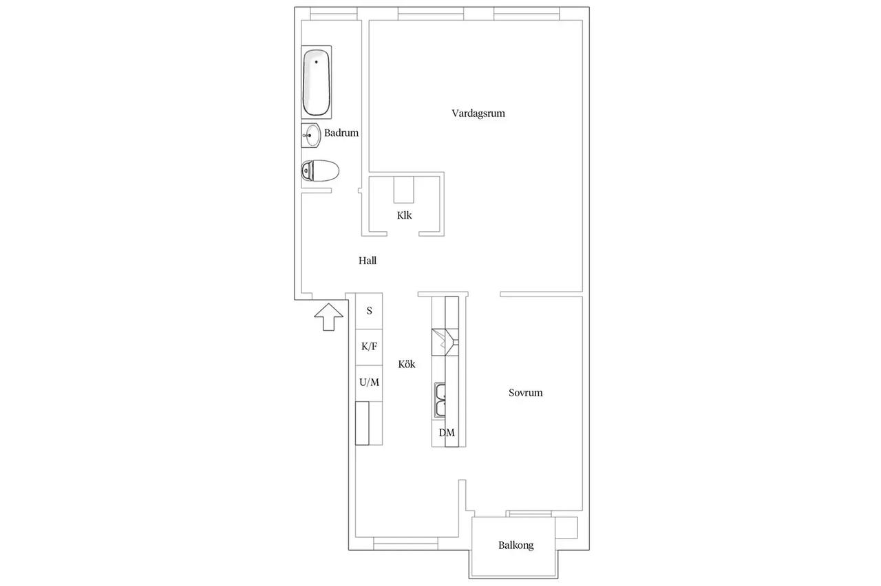 Planritning för Bergkristallsgatan 38