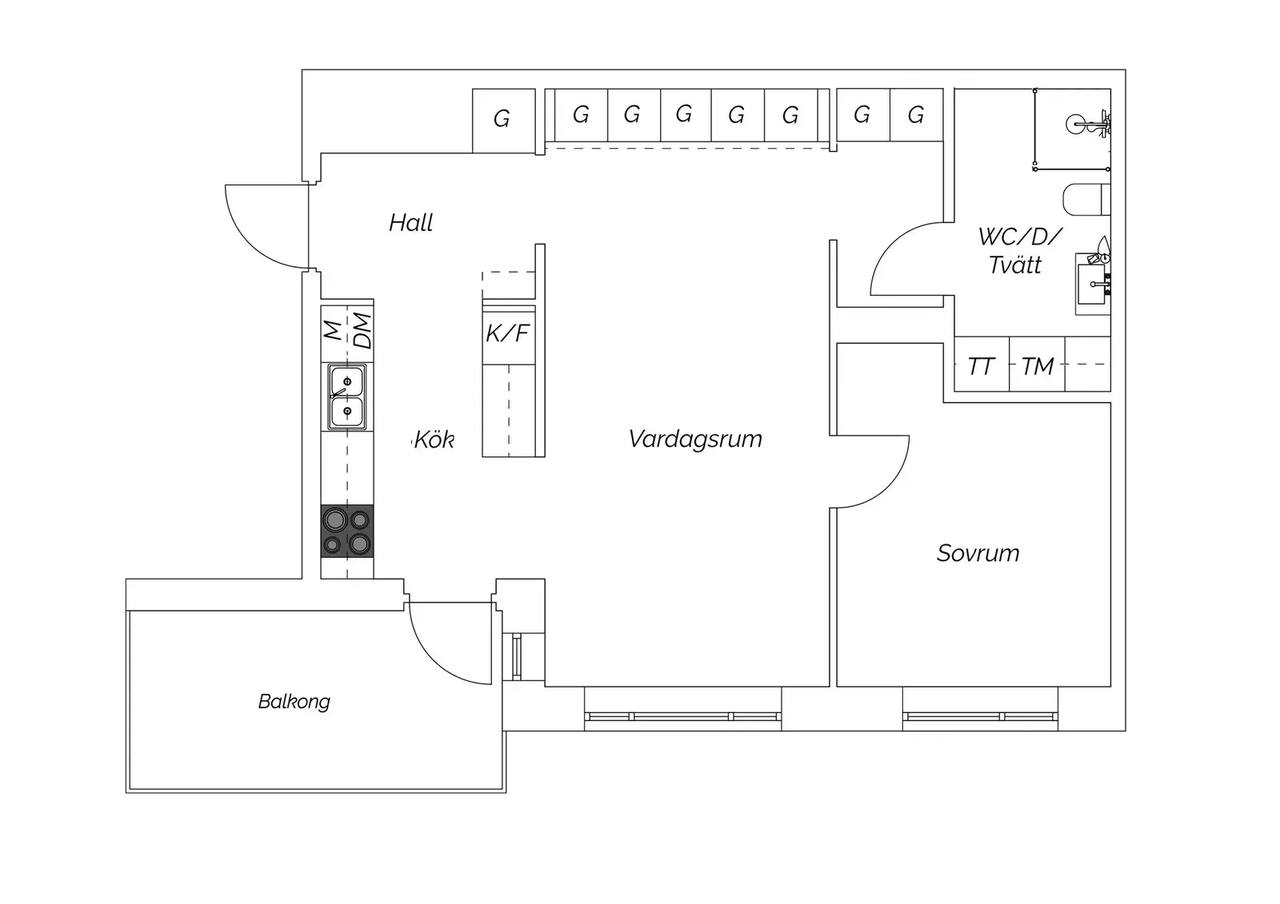 Floor plan for Borstbindaregatan 19