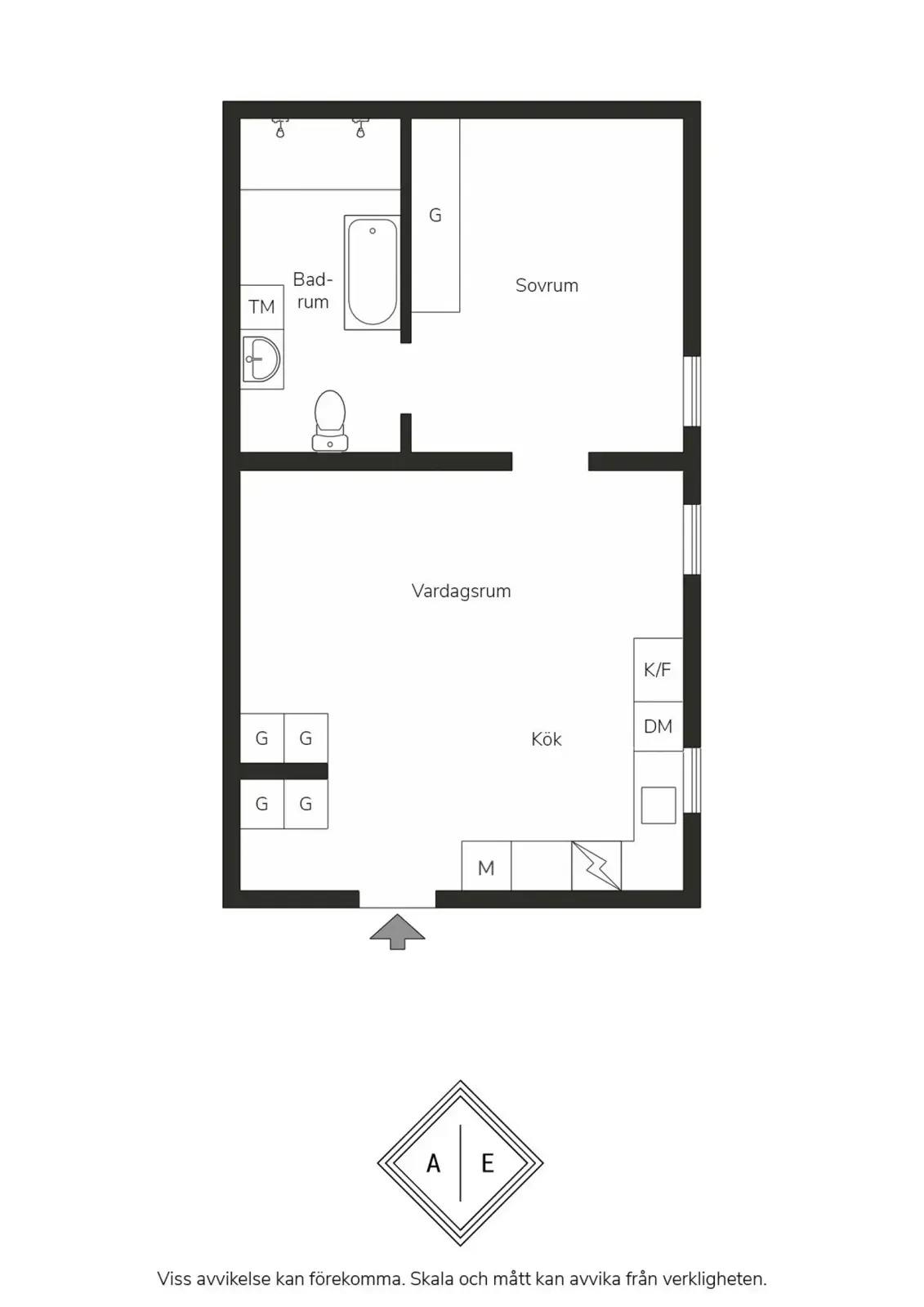 Floor plan for Olaus Petrigatan 16
