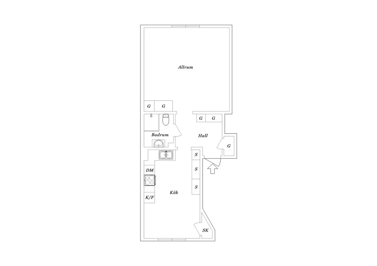 Floor plan for Älvsborgsplan 5M