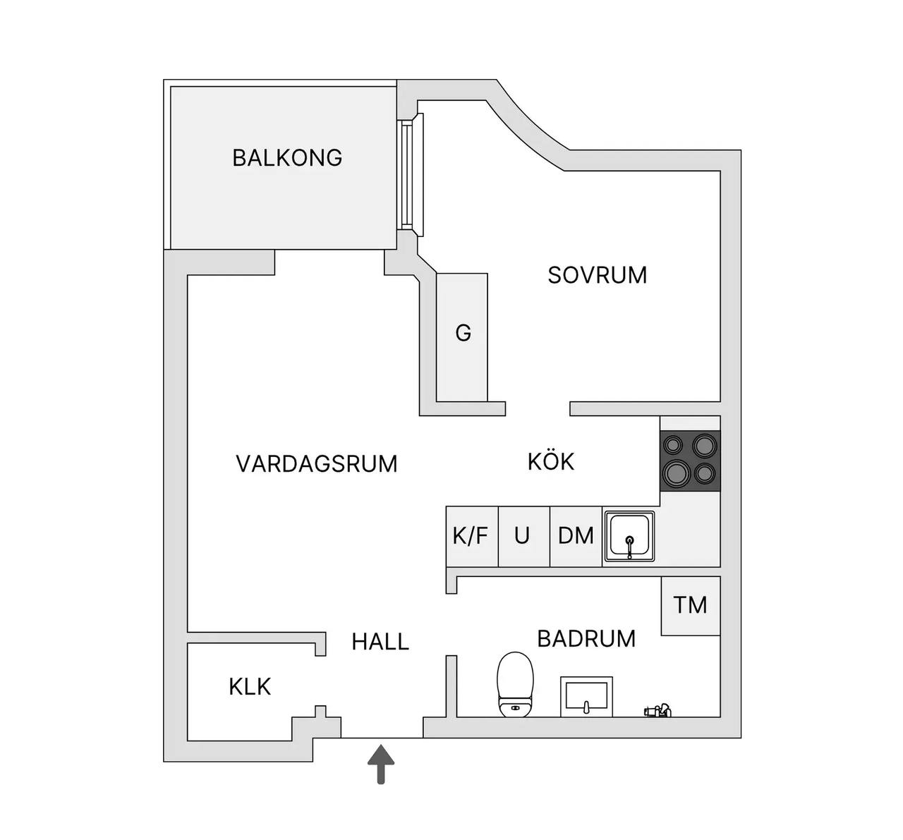 Planritning för Bråvallagatan 9A