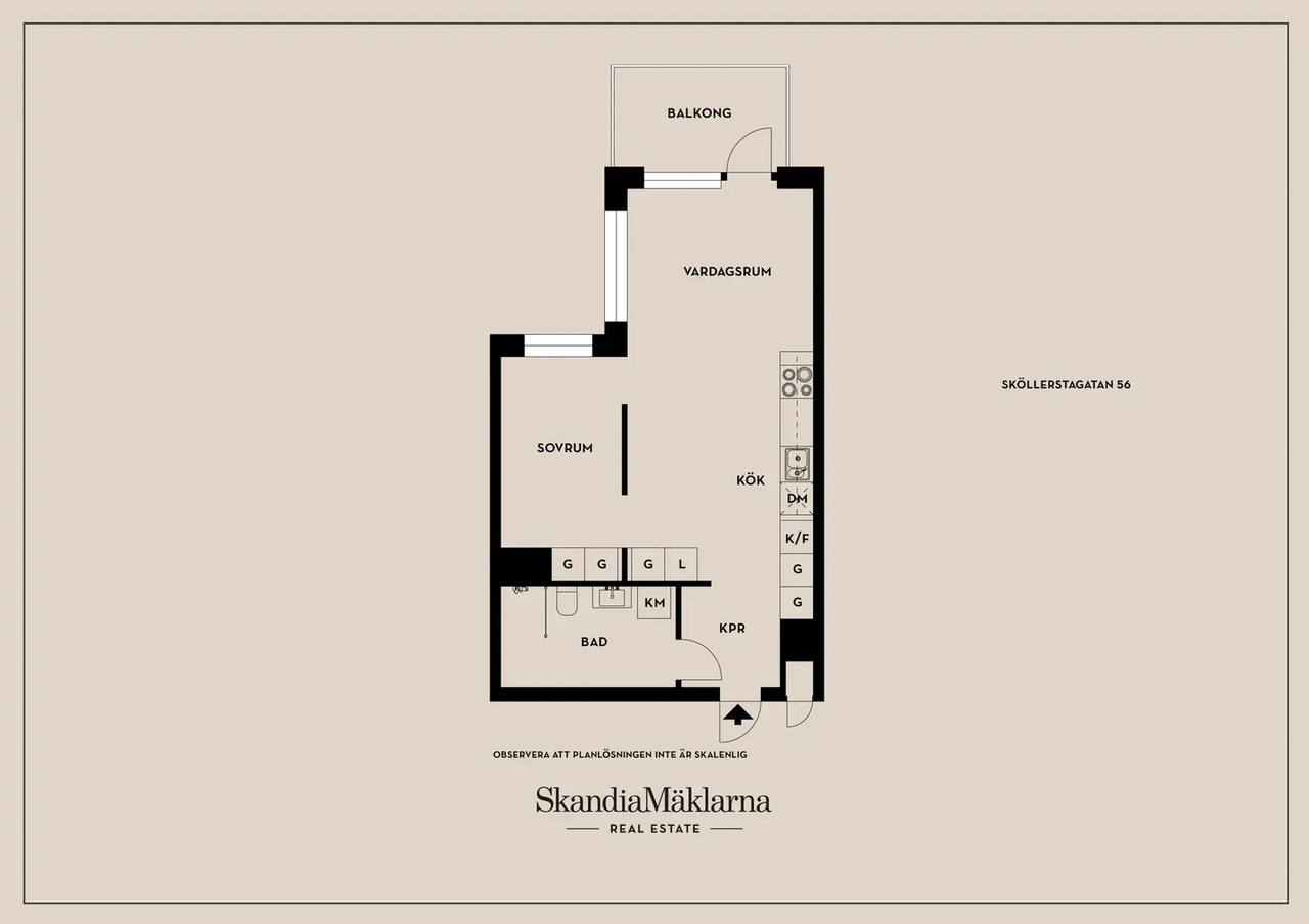 Floor plan for Sköllerstagatan 56